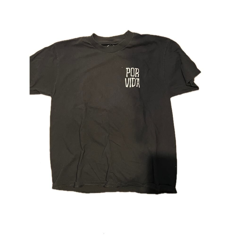 Last Call Co Por Vida Black T-Shirt Mens Large